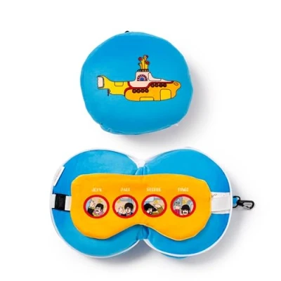 Image de Puckator Coussin Voyage Relaxeazzz Peluché 2 en 1 Yellow Submarine sous Marin Jaune