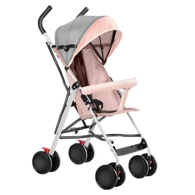 Image de Tricycle bébé évolutif Vélo 5 en 1 jusqu&#039;à 25 kg, Cabine étanche avec filtre UPF50+, Pliable, Siège pivotant 360 degrés, Réglable, D rose