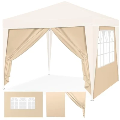 Image de KESSER® 2X parois latérales pour Pavillon 3 x m Pliable Pop Up Peu encombrant Rangement Facile (Beige)
