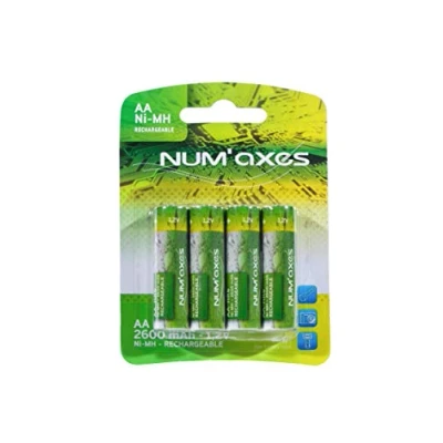 Image de Blister de 4 Piles Rechargeables AA HR Ni MH 1,2 V 2600 mAh