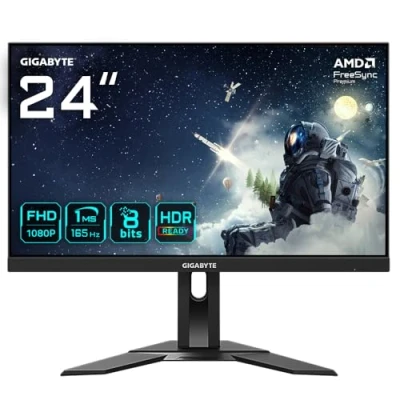 Image de Gigabyte G24F 2 Moniteur de Jeu 24 FHD 1920 x 1080 (FHD), 165Hz, 1ms, 300 CD/m2, FreeSync Premium, DisplayHDR, HDMI 2.0