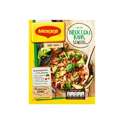 Image de Mélange d&#039;épices à la sauce au Fromage Brocolli Maggi Plat du jour Brocoli avec Viande Hachée Poids total 54 grammes
