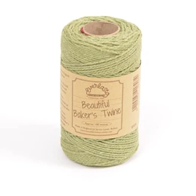 Image de EVERLASTO Ficelle en Coton Solide Vert Sauge 100 m