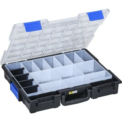 Image de Allit EuroPlus Pro K44.76/19 Sortimentssuitcase (L x l H) 440 355 76 mm Anzahl Fächer : 17 Inhalt