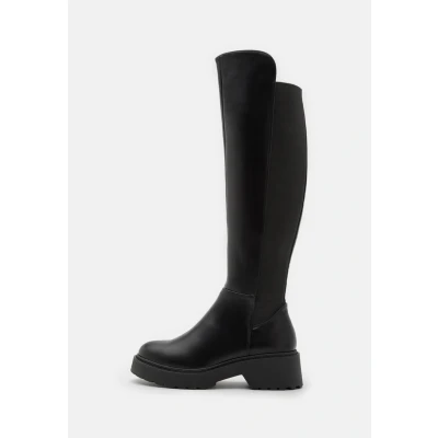 Image de Steve Madden Callback Bottes à plateau, Femme, Taille: 40, Black Imitation cuir/textile