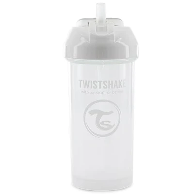 Image de Verre Anti déversement avec Paille Blanc 360 ml