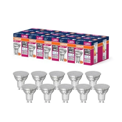 Image de OSRAM Valeur d&#039;étoile LED par16 lampe pour Gu10 SCKEL, réflecteur, GL, 620 LM, White de la lumière du jour (6500k), remplacement des ampoules 49W conventionnelles, non dimmables, 10 pack