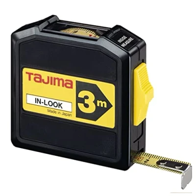 Image de Tajima INL30MY In look Mètre ruban 3 m, Noir/jaune