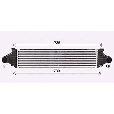 Image de PRASCO VO4297 Intercooler avec raccords rapides VOLVO: V40 3/5 portes