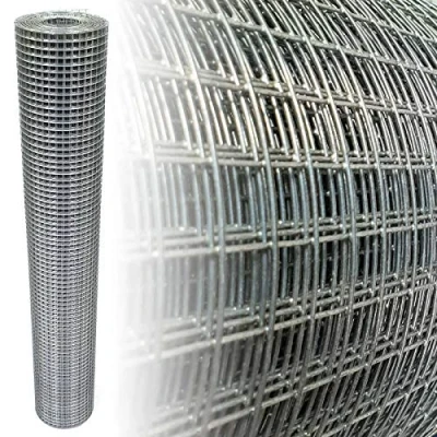 Image de Garmix Grillage à Poule &amp; Lapin Clôture Poulailler pour Enclos Parc Jardin Fils de Fer Galvanisé, Maille Carrée 12mm (100cm x 10m 1.40mm)
