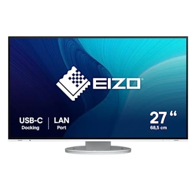 Image de Eizo FlexScan EV2795 WT Moniteur 27&quot; HDMI USB 3.1 Hub Type C, RJ 45 LAN, DisplayPort, Temps de réponse 5 ms, résolution 2560 x 1440 Blanc