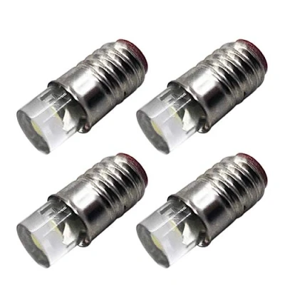 Image de Ruiandsion Lot de 4 ampoules LED E5 à culot vis E5.5 24 V pour feux train, blanc