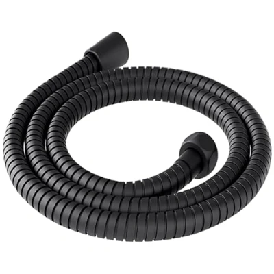Image de flexible de douche noir 2m universel acier inox anti torsion connexion universelle tuyau 200cm
