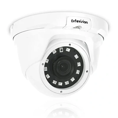 Image de Evtevision 1080P Caméra de Surveillance (Quadbrid 4 in 1 HD CVI/TVI/AHD/960H Analog CVBS),2MP Caméras dômes IR Vision Nocturne 65ft, Objectif 2.8mm Vidéo IP66 Extérieure Intérieur