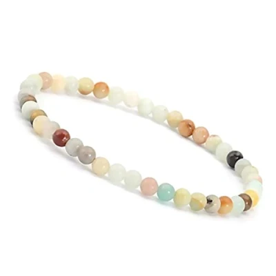 Image de UNIQUE GEMS Bouddha Bracelet de perles Cornaline 4mm pierre naturelle discret pour la femme extensible 16cm à 18cm
