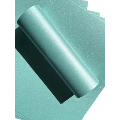 Image de Syntego cartes format A4 couleur bleu mer irisé brillant 300 g/m² Pour fabrication de décoratives