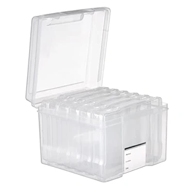 Image de MATANA Boîte de Rangement &amp; Organisateur Photos avec Étiquettes pour 600 5R, Travaux Manuels, Autocollants, Timbres d&#039;autres Petits Objets Multifonctionnel Pratique