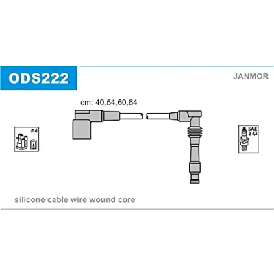 Image de JANMOR ODS222 Jeu De Fils d&#039;Allumage OPEL: Corsa B 3/5 portes, Astra F CC, Tigra Coupe