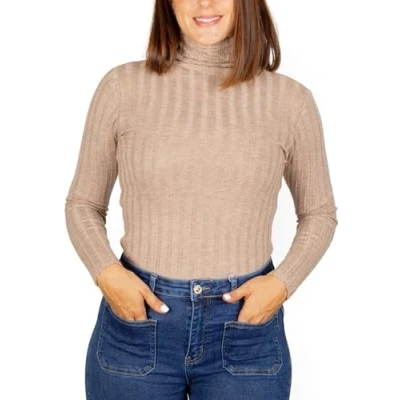 Image de MAGIC SELECT Pull en Tricot Fin à Col Haut pour Femmes. Décontracté Manches Longues l&#039;hiver et l&#039;Automne. Taille M