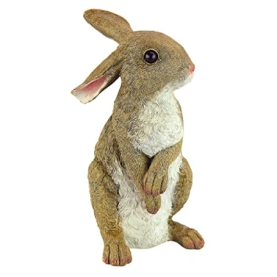 Image de Design Toscano QM200681 Statue de Lapin Debout à Oreilles Longues Résine