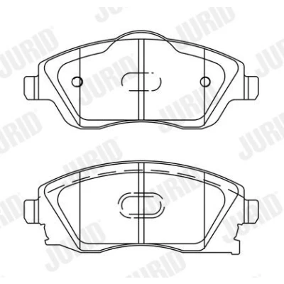 Image de JURID 573011J Jeu de plaquettes frein avec indicateur d&#039;usure accessoires OPEL: Meriva A, Corsa C 3/5 portes, Combo Van / Break