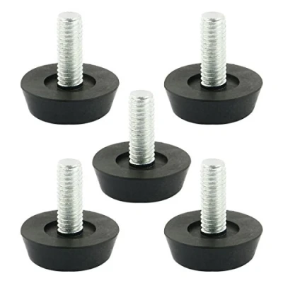 Image de sourcing map 5pcs Pieds de Nivellement Meuble Réglable Pied Patin Jambe Table Chaise Base Protection Plancher M6 x 15mm Filetage Vis 22mm
