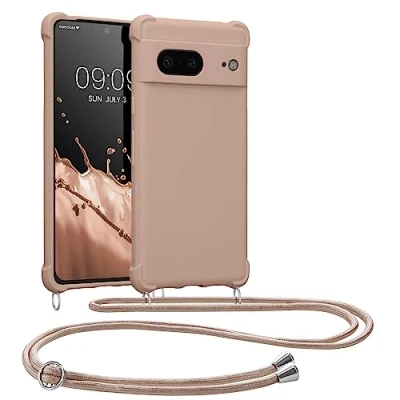 Image de kwmobile Coque Collier Compatible avec Google Pixel 7 Housse en Silicone Coconut Swirl