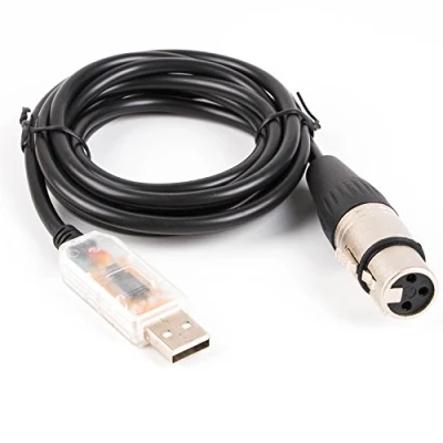 Image de FTDI USB RS485 XLR DMX512 Câble contrôleur d&#039;équipement d&#039;éclairage de scène DIY pour SGM Dmxking Dmxcontrol Freestyler Téléchargement (longueur : 5 m)