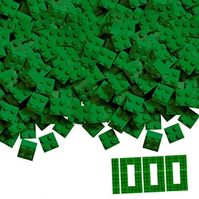 Image de Simba Blox 104114552 1000 Blocs de Construction Verts pour Enfants à partir 3 Ans, 4 Pierres, dans Un Carton, Haute qualité, entièrement Compatible avec Nombreux Autres Fabricants