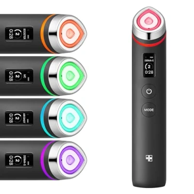 Image de Medicube Age R Booster Pro Appareil thérapeutique LED 6 en 1 pour une absorption améliorée, radiance, élasticité, contour du visage et Soin des pores avec 4 modes professionnel de la peau