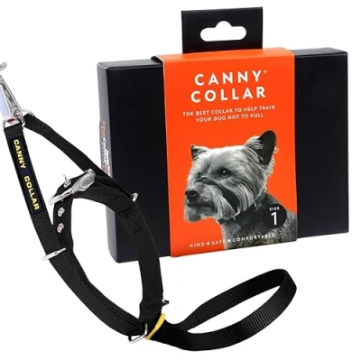 Image de Canny Collar Le Collier Anti Traction de Dressage pour Chiens, Une Aide Simple et Efficace du Chien à empêcher Les Chiens Tirer sur la Laisse, tête Noir