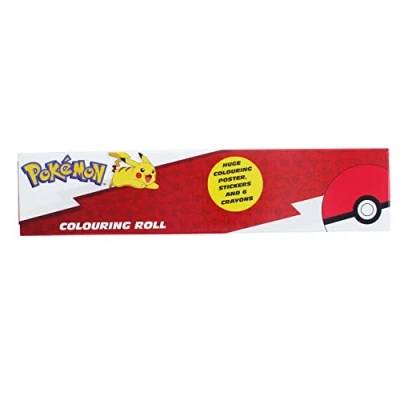 Image de Blueprint Collections Rouleau de coloriage Pokémon Ensemble Affiches et crayon Papeterie