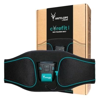 Image de Antelope by Beurer Corefit I ceinture d&#039;entraînement EMS, stimulation de la musculature abdominale, pour le développement musculaire, 9 programmes d&#039;entraînement, 4 électrodes