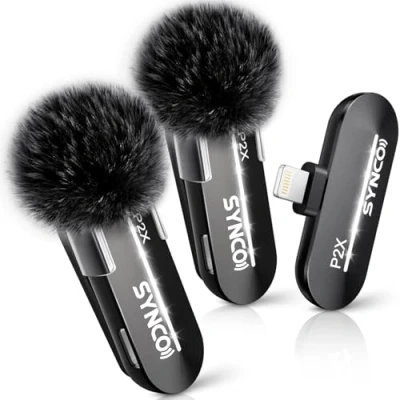 Image de SYNCO microphone cravate sans fil pour iPhone, micro professionnel P2XL à clipser vlogging, Tiktok, enregistrement vidéo YouTube, meilleur Lav externe iPhone 14/13/12/11/X