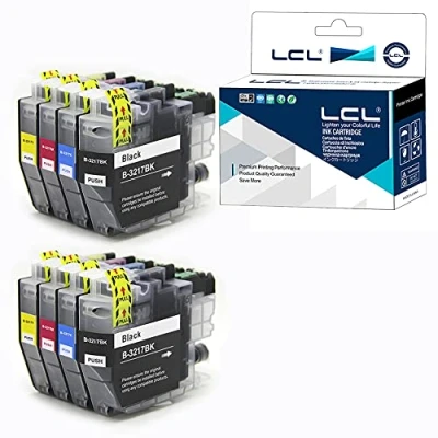 Image de LCL Cartouche d&#039;encre Compatible LC3217 LC 3217 LC3217VAL LC3217BK LC3217C 3217M LC3217Y(2Noir 2Cyan 2Magenta 2Jaune) Remplacement pour Brother MFC J5330DW/MFC J5335DW/MFC J5730DW/MFC J5930DW