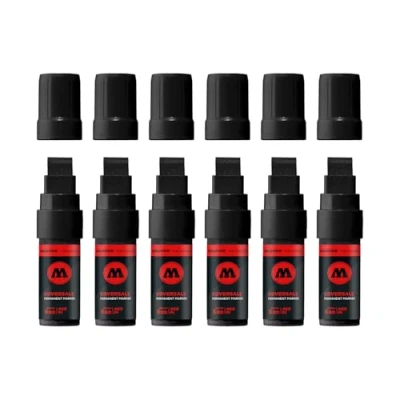 Image de Molotow Masterpiece Coversall Lot de 6 marqueurs permanents rechargeables 460 PI 15 mm Noir signalisation