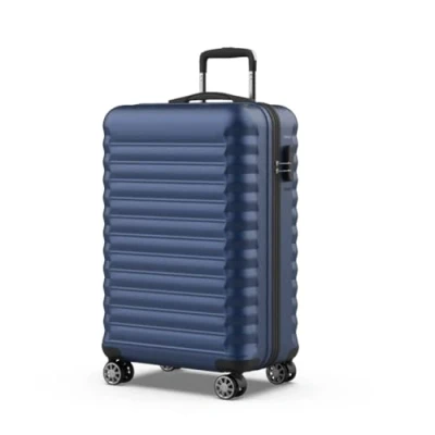 Image de NUMADA Valise Moyenne 18Kg Upfly 24&#039; ABS (63x39,5x26,8cm) avec Serrure à Combinaison et 4 Roues Doubles 360 Résistant Lumière Intérieur compartimenté Bleu Marine