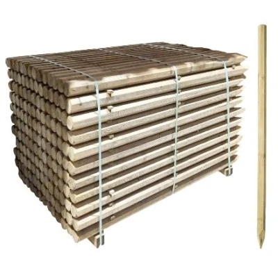 Image de Piquet bois octogonal ø140 mm 210 cm, p/48, MS Schippers, Brun Convient aux l&#039;élevage d&#039;animaux