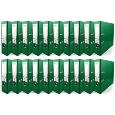Image de Netuno 20x classeur à anneaux vert A4 mécanisme 2 8cm plastique éco d&#039;école pour documents de format levier bureau maison