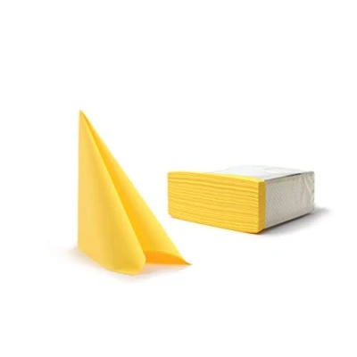 Image de Alvotex Airlaid Serviettes Coton Jaune 40 x cm