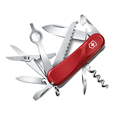 Image de Victorinox Evolution 23 Couteau de Poche Suisse, Léger, Multitool, 17 Fonctions, Tire Bouchon, Lame, Echelles Ergonomiques, Rouge