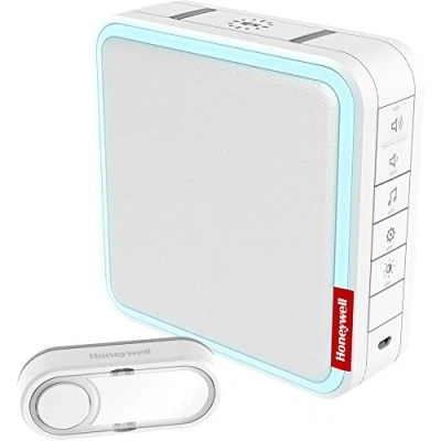 Image de Honeywell DC917S Kit de Carillon sans fil avec halo lumineux/mélodies personnalisables 200 m