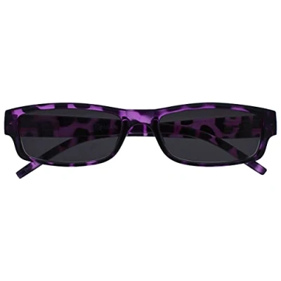Image de The Reading Glasses Company La Société Lunettes De Lecture Violet Écaille Léger Confortable Lecteurs Soleil UV400 Hommes Femmes S32 5 +3,00
