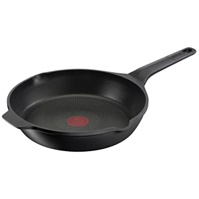 Image de TEFAL Aroma On Poêle en fonte d&#039;aluminium 28 cm revêtement titane antiadhésif et thermosport adapté à tous les types de cuisines, base épaisse adaptée l&#039;induction
