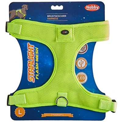 Image de Nobbys 8075201 en Maille Flash LED Harnais de sécurité Jaune Fluo L