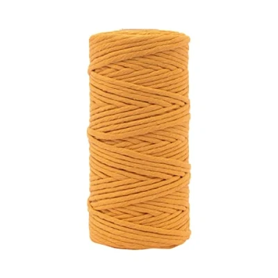 Image de Vaessen Creative Fil Macramé, Jaune Ocre, 3mm x 100m, 100% Coton, Disponible en Plusieurs Couleurs, Bricolage, Artisanat de décoration comme Panier Suspendu, Suspension Murale, Lanterne, Attrape rêves