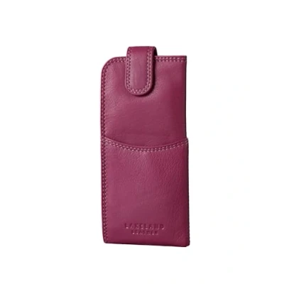 Image de Lakeland Leather Étui à lunettes en cuir véritable, canneberge, Taille Unique
