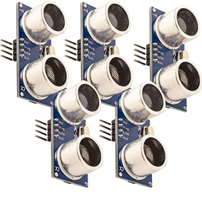 Image de AZDelivery 5 x Capteur à Ultrasons Module Compatible avec HC SR04 Télémètre Arduino et Raspberry Pi y Compris Un eBook