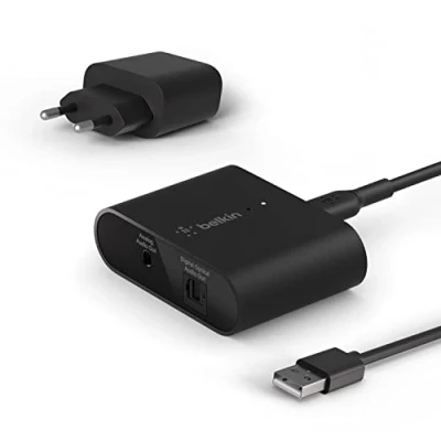 Image de Belkin SoundForm Connect AirPlay 2 (Adaptateur Audio pour Streaming sans Fil avec Entrées Optique et 3,5 mm, IPhone, IPad, Mac Mini, MacBook Pro Autre Appareil AirPlay) AUZ002VFBK