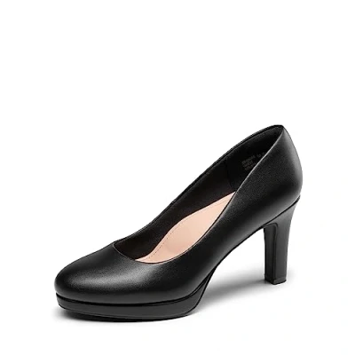 Image de DREAM PAIRS Escarpins Femme Classique et Elégant Chaussures Habillées à Talons Hauts Confortable,Size 39,Noir PU,SDPU2365W